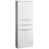HOCHSCHRANK 61/176/32 cm  - Silberfarben/Weiß, MODERN, Glas/Holzwerkstoff (61/176/32cm) - MID.YOU