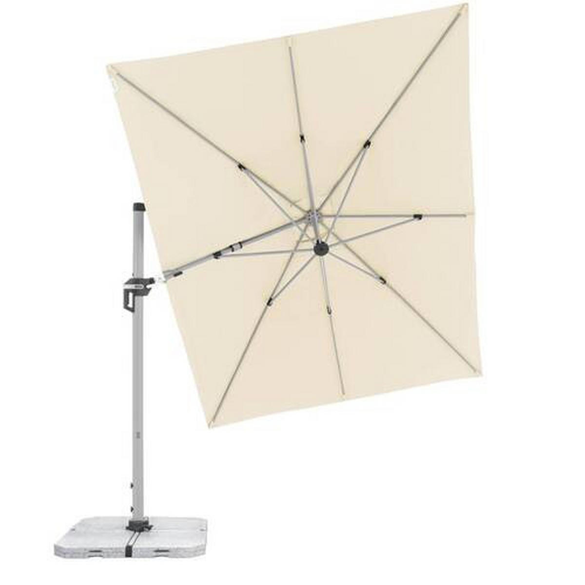 VÝKYVNÝ SLNEČNÍK 350/260 cm - prírodná farba/antracitová, kov/textil (350/260cm) - Doppler