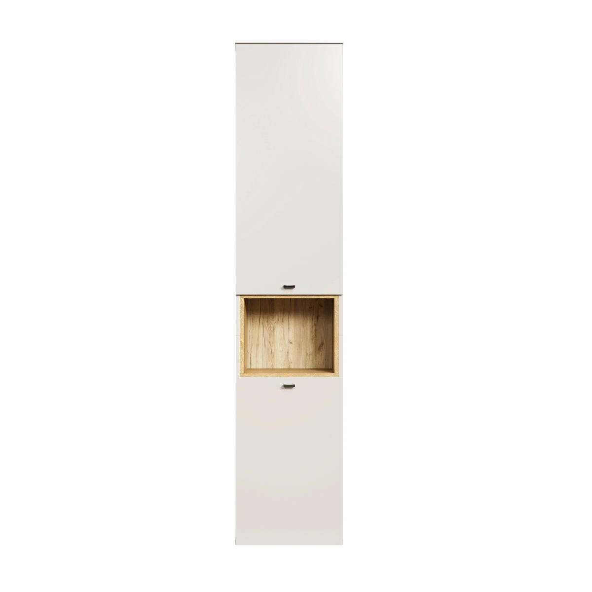 HOCHSCHRANK 40/186/31 cm  - Kaschmir/Schwarz, Trend, Holzwerkstoff/Kunststoff (40/186/31cm) - MID.YOU