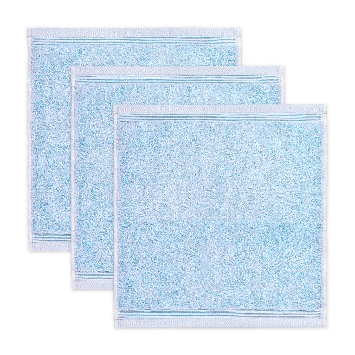 FROTTIERSET Superwuschel Hellblau 3-teilig  - Hellblau, Basics, Textil (30/30cm) - Moeve