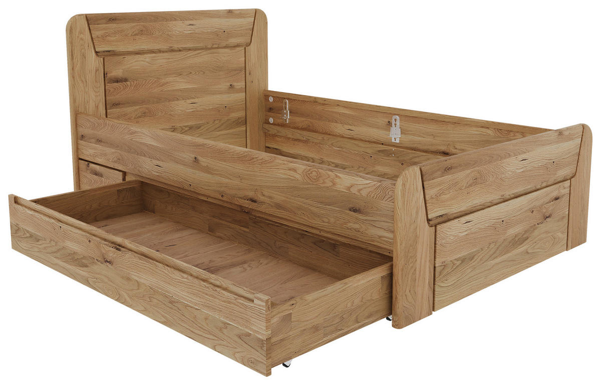 BETT - Wildeiche/Naturfarben, MODERN, Holz (100/200cm) - MID.YOU