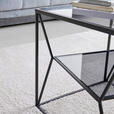 BEISTELLTISCH 40/40/45 cm Grau, Schwarz quadratisch  - Schwarz/Grau, Design, Glas/Metall (40/40/45cm) - Landscape