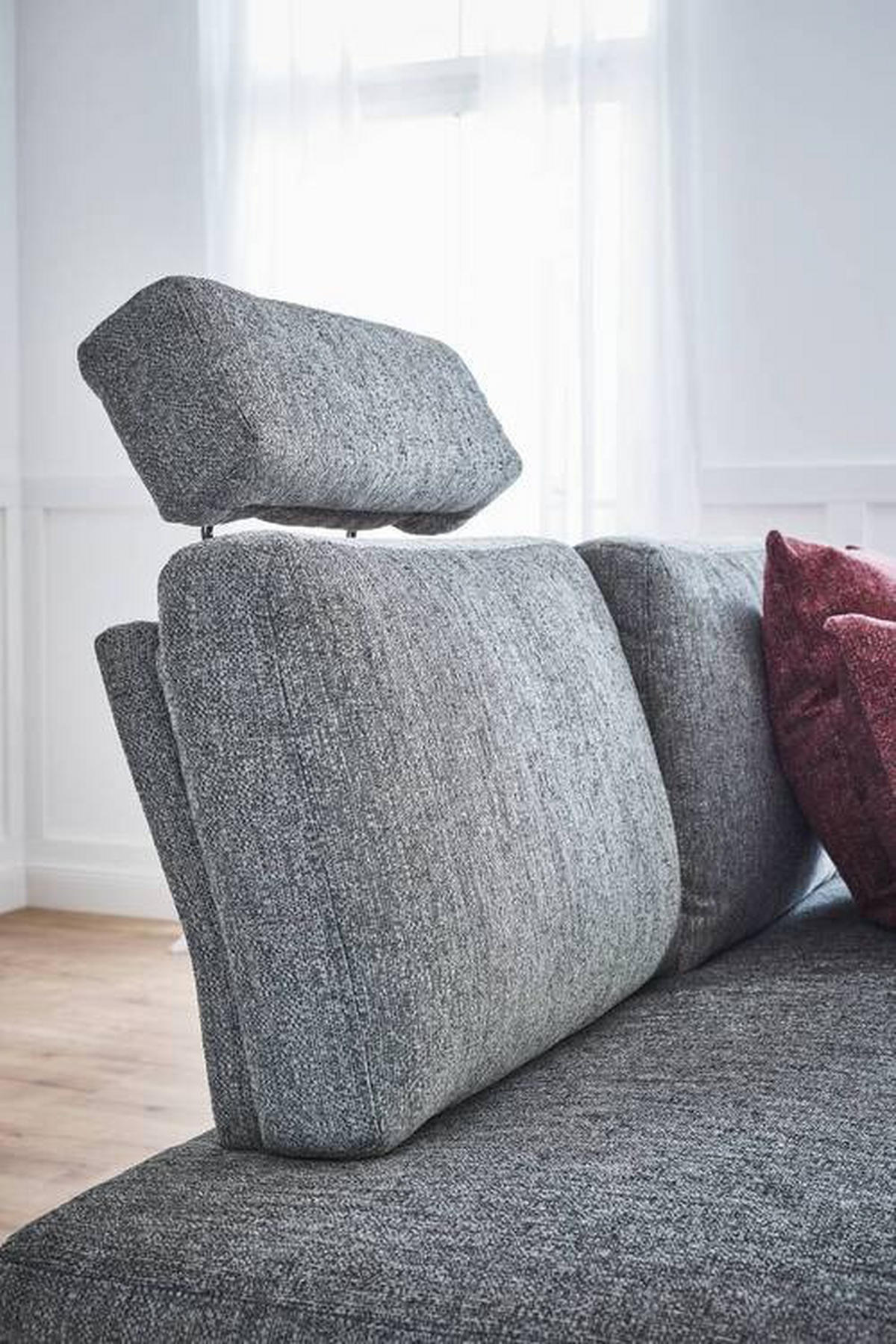 ECKBANK 174/265 cm  in Grau, Eichefarben  - Eichefarben/Grau, Design, Holz/Textil (174/265cm) - Dieter Knoll