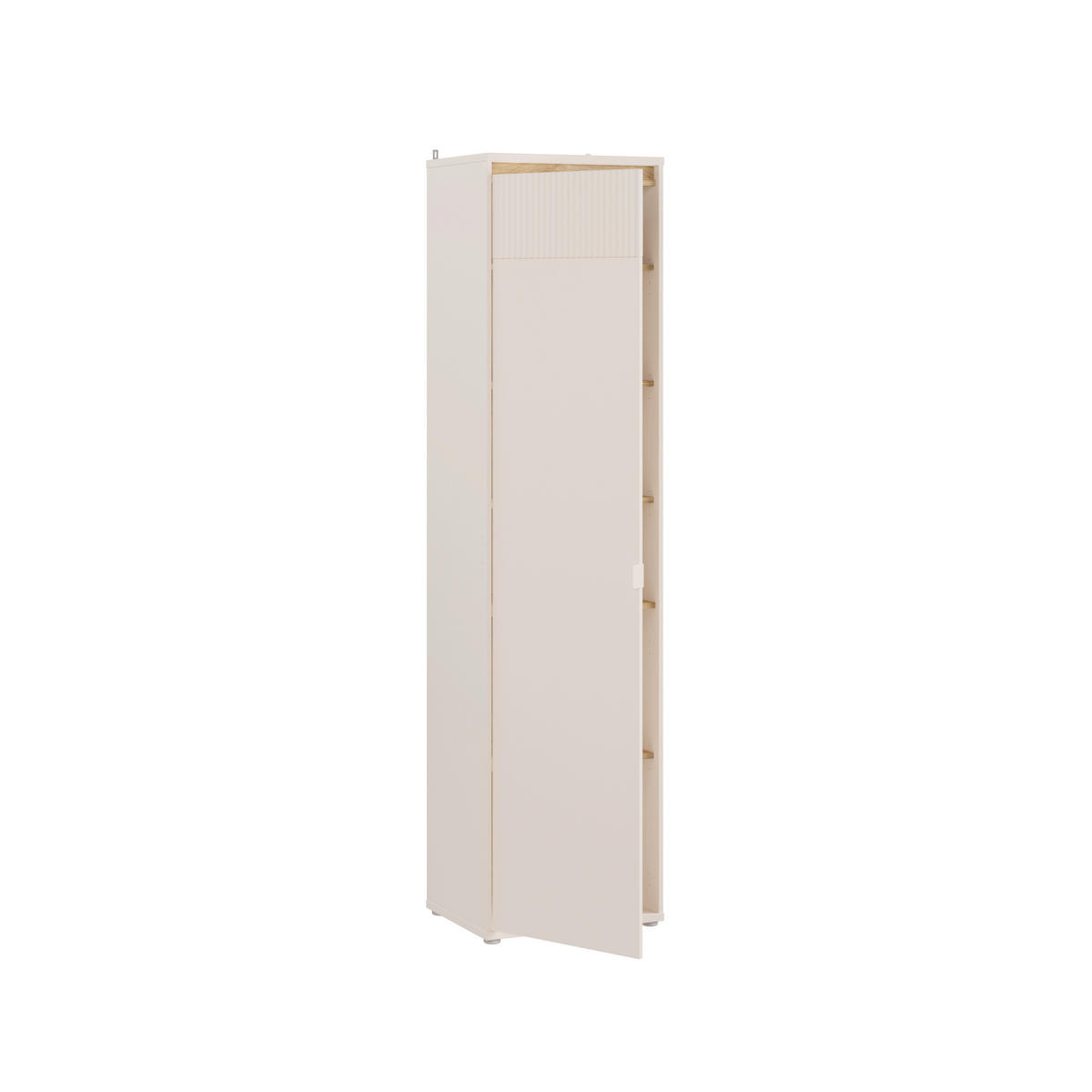 Dulap Cu Uși Rotative, 53,4/211,1/42 cm, culoare lemn stejar, nisipiu - culoare lemn stejar/nisipiu, Basics, metal/material pe bază de lemn (53,4/211,1/42cm) - Xora