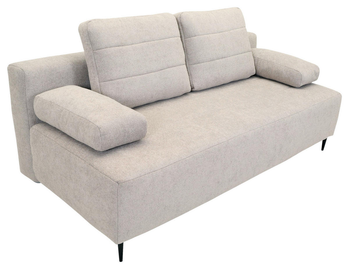 SCHLAFSOFA in Flachgewebe Braun  - Schwarz/Braun, Konventionell, Textil/Metall (197/75/100cm) - Carryhome