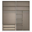 SCHWEBETÜRENSCHRANK 201/223/67 cm 2-türig Schwarz, Champagner  - Champagner/Alufarben, KONVENTIONELL, Glas/Holzwerkstoff (201/223/67cm) - Novel
