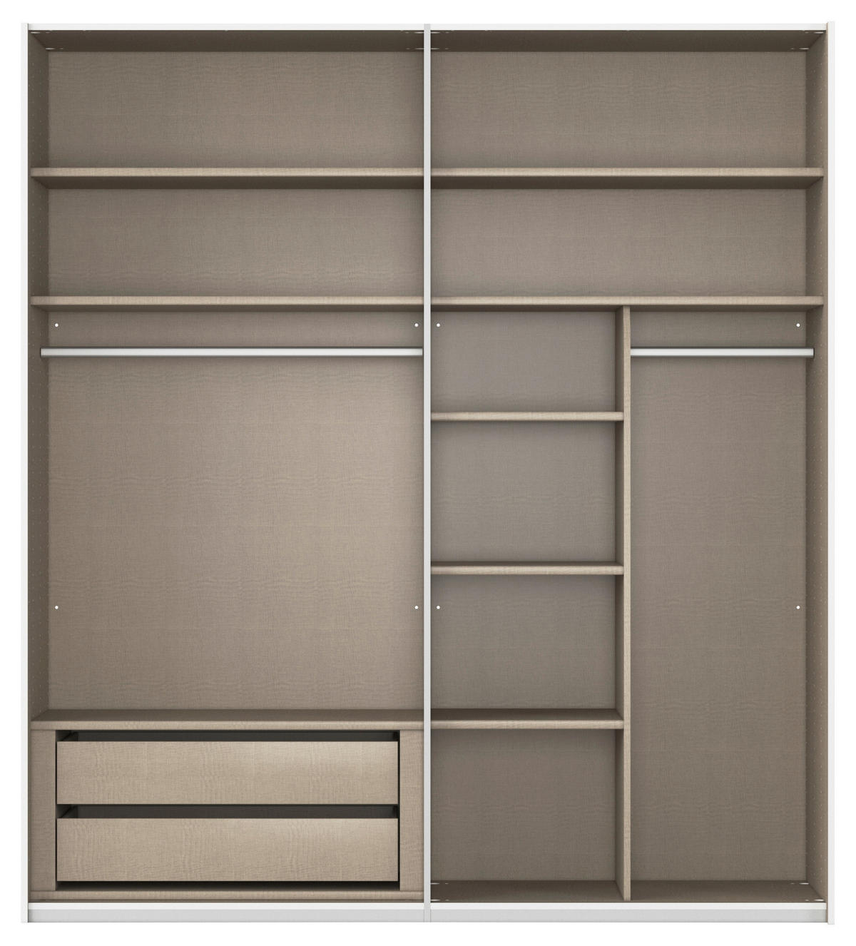 SCHWEBETÜRENSCHRANK in Grau  - Schwarz/Grau, Konventionell, Holzwerkstoff/Metall (201/223/68cm) - Novel