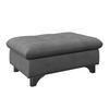 HOCKER Chenille Dunkelgrau  - Chromfarben/Dunkelgrau, KONVENTIONELL, Textil/Metall (108/46/108cm) - Livetastic