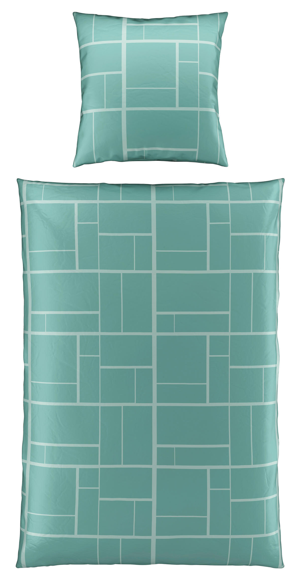 BETTWÄSCHE Satin 135/200 cm  - Jadegrün, KONVENTIONELL, Textil (135/200cm) - Dieter Knoll