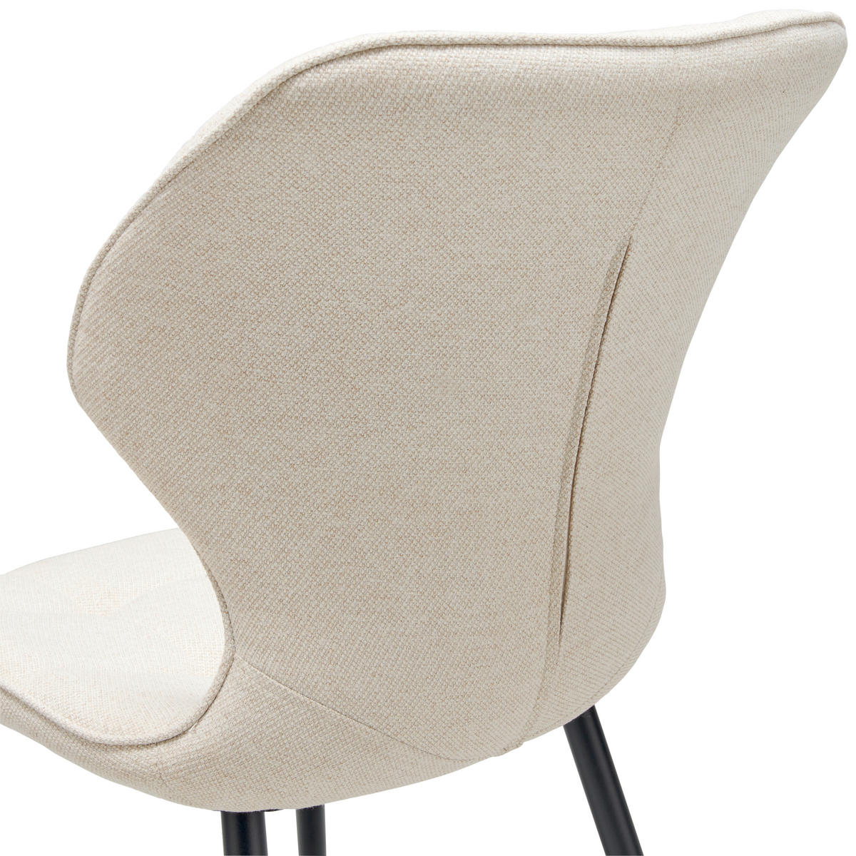 STUHL Webstoff Beige Pappel Sperrholz  - Beige/Schwarz, LIFESTYLE, Holz/Textil (47/82/59cm) - Livetastic