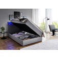 BOXSPRINGBETT 120/200 cm  in Hellgrau  - Hellgrau/Schwarz, Design, Holz/Textil (120/200cm) - Xora
