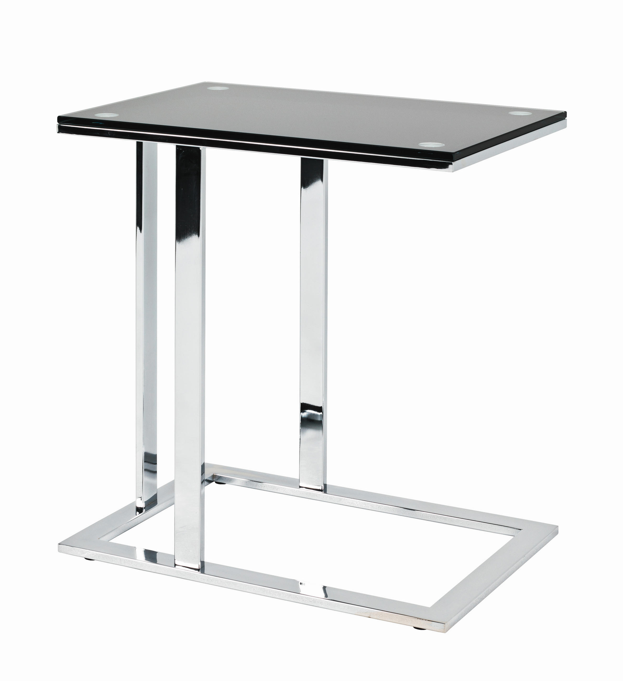 XXXLutz Beistelltisch Schwarz, Chrom 37x58x54 cm