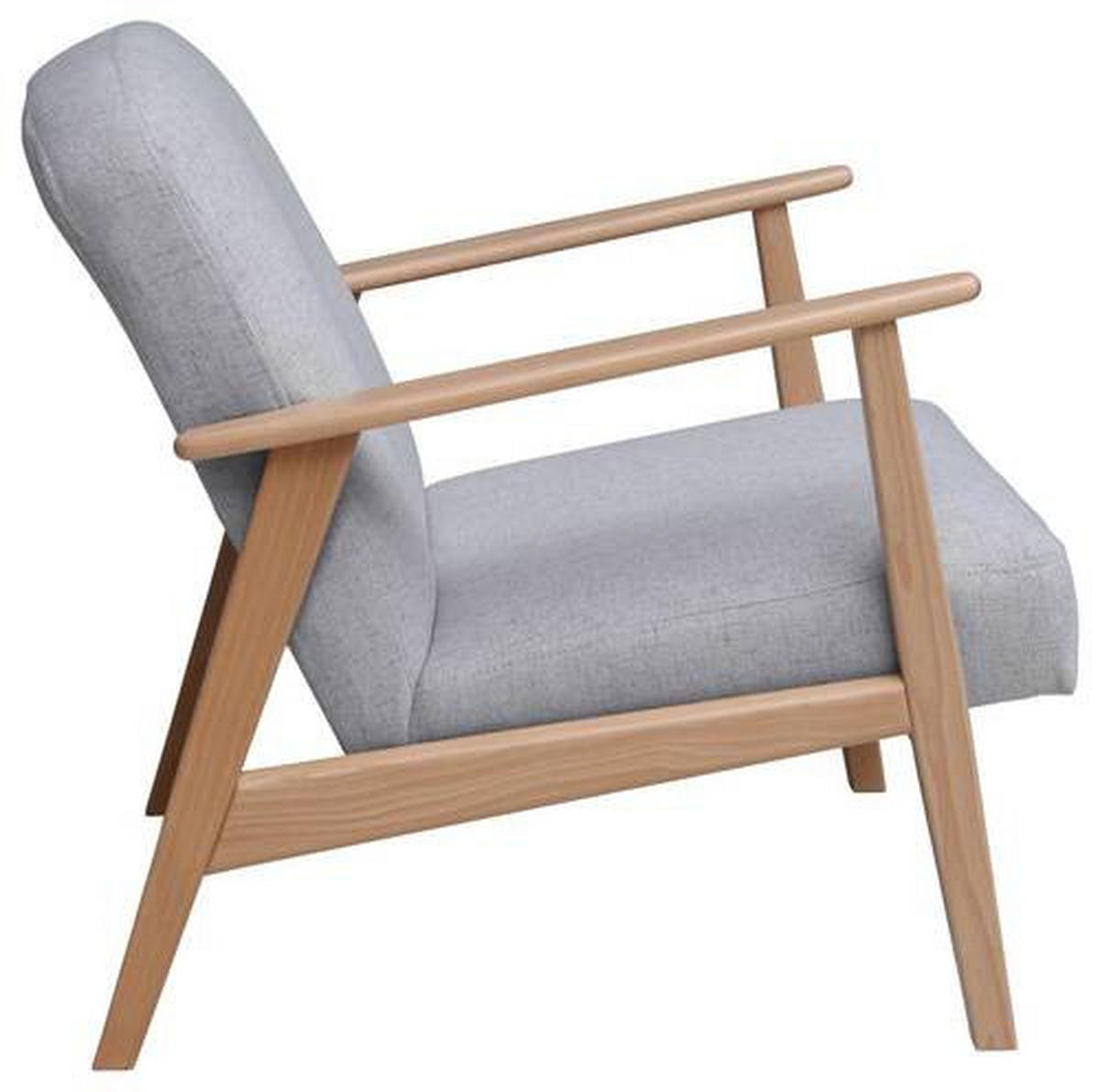 SESSEL Webstoff Silberfarben, Buchefarben    - Buchefarben/Silberfarben, MODERN, Holz/Textil (63/78/78cm) - Livetastic