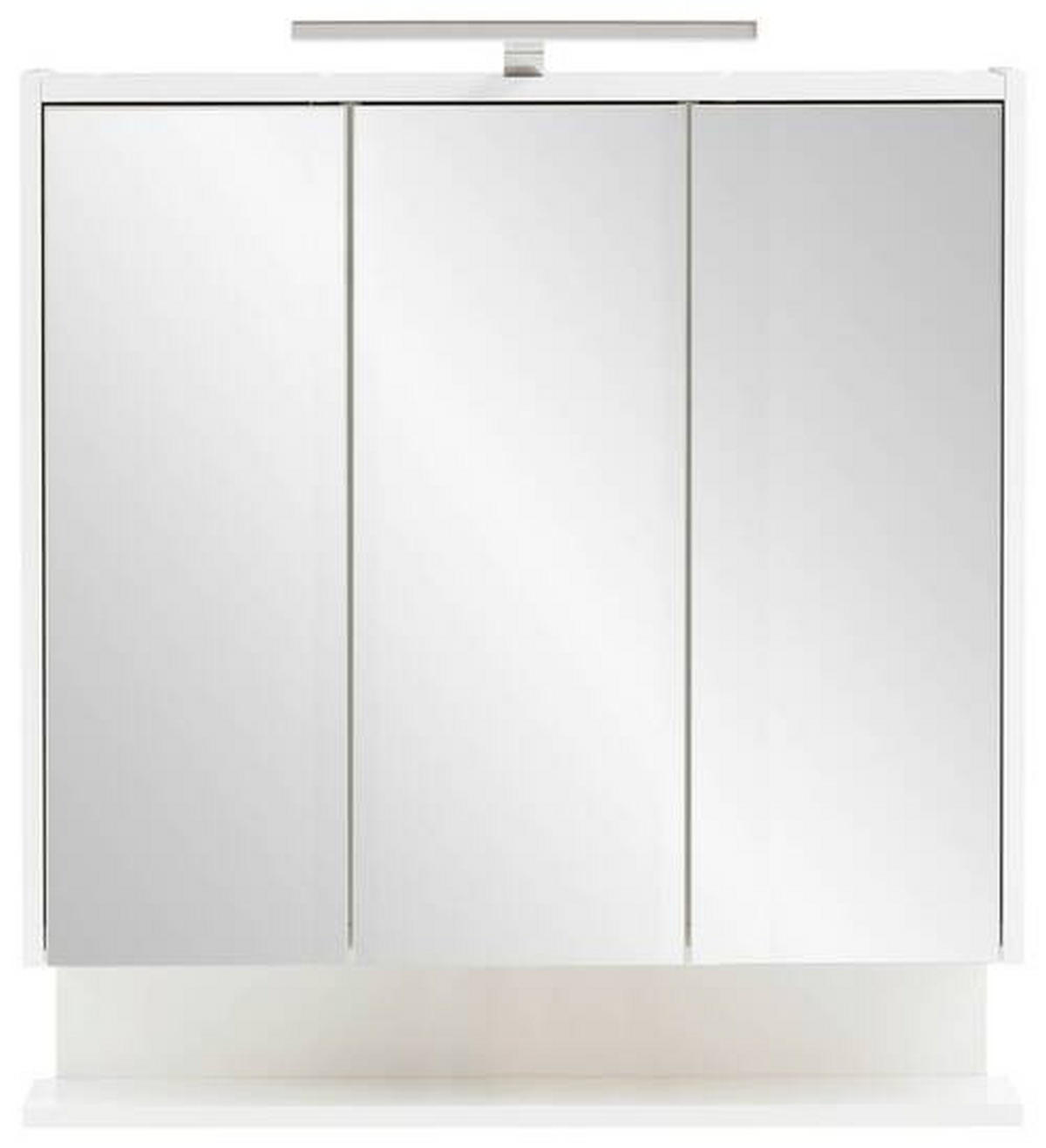 SPIEGELSCHRANK 65/71,4/16 cm  - Weiß Hochglanz/Weiß, MODERN, Glas/Holzwerkstoff (65/71,4/16cm) - MID.YOU