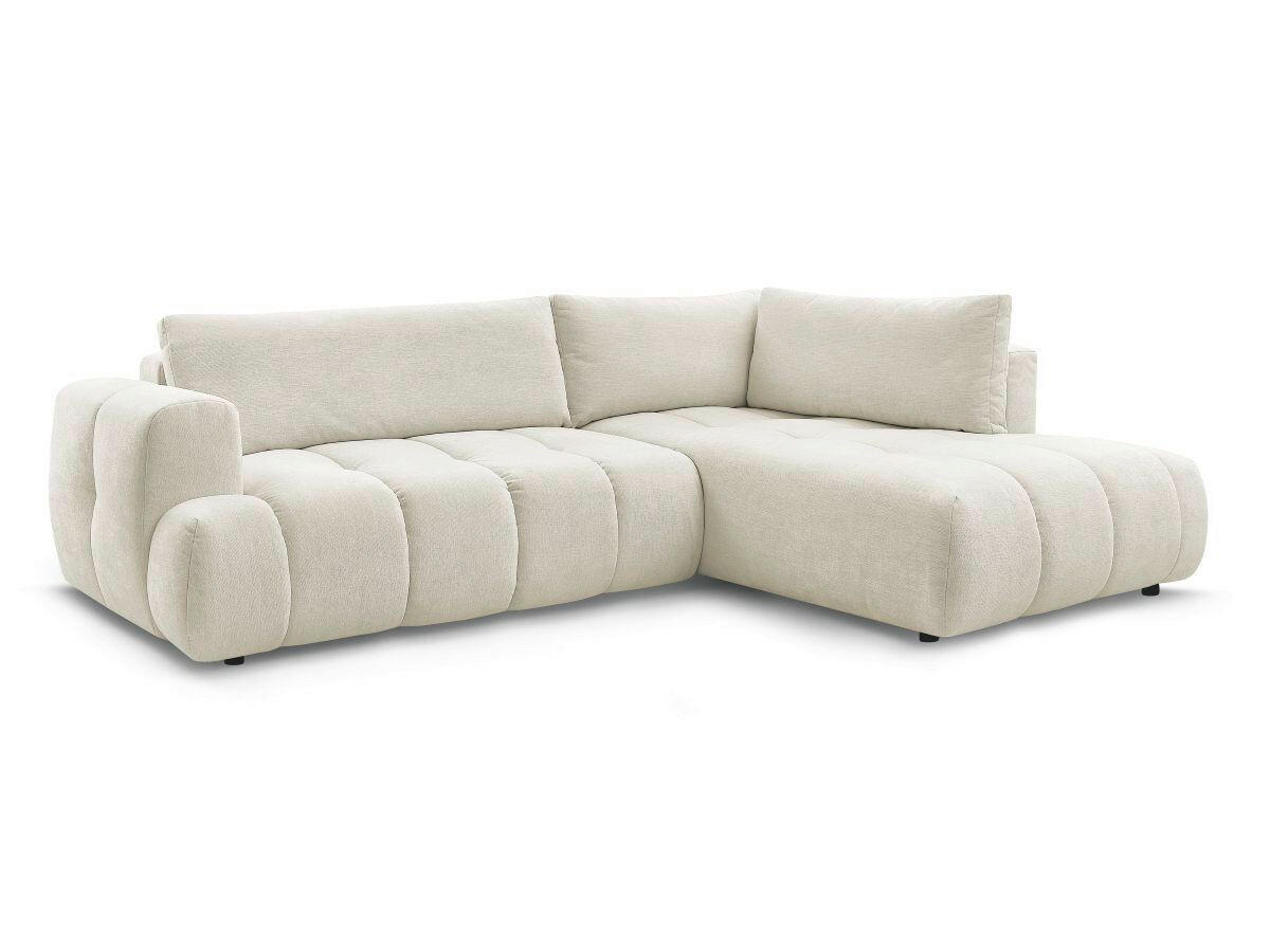 ECKSCHLAFSOFA FUJI Leinenoptik Beige  inkl.  - Beige/Schwarz, MODERN, Kunststoff/Textil (282/204cm)