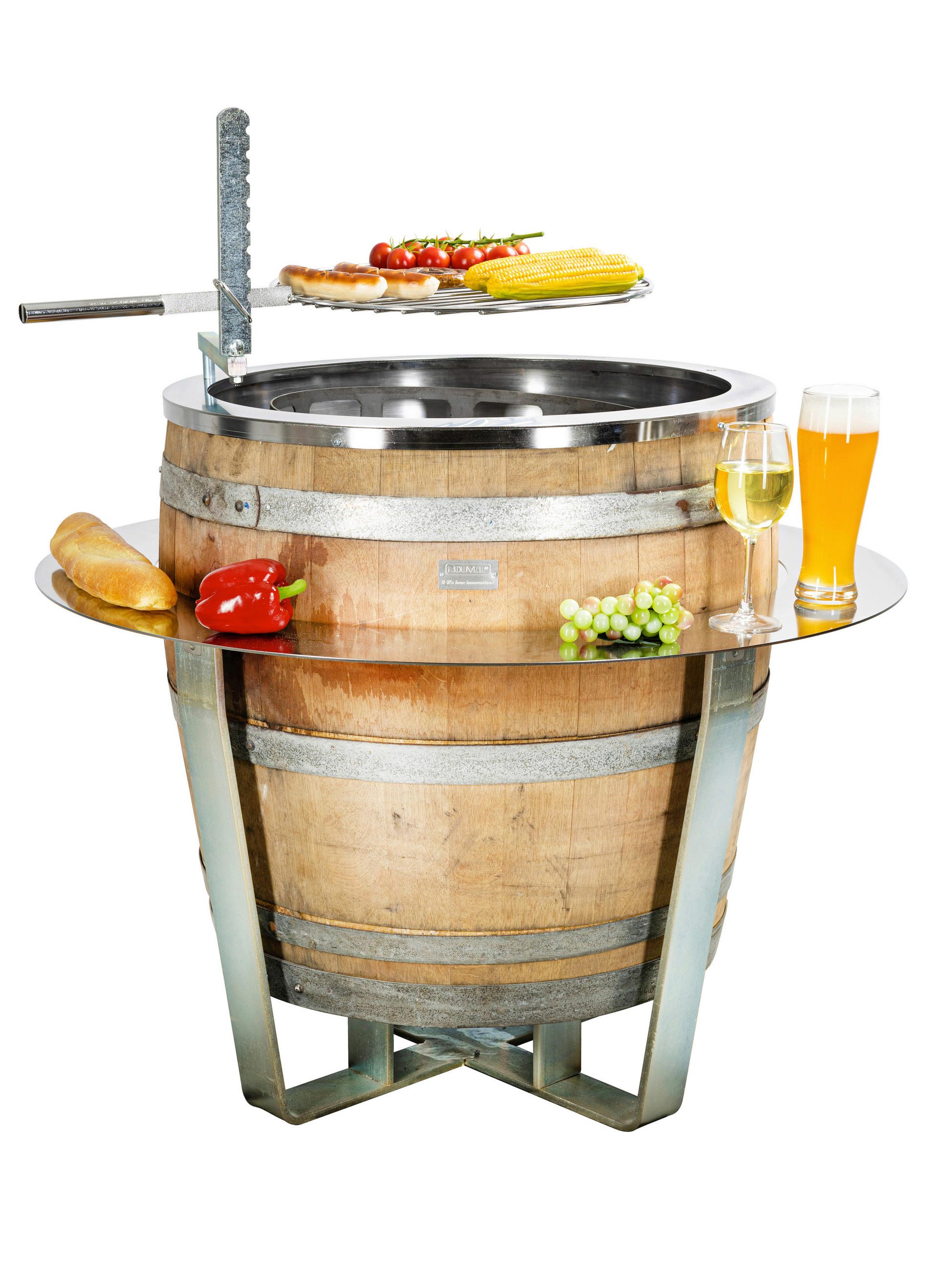 GRILLSCHALE - Eichefarben, Basics, Holz/Metall (100/100/85cm) - Nouvel