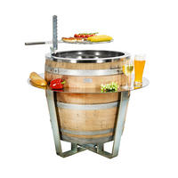 GRILLSCHALE - Eichefarben, Basics, Holz/Metall (100/100/85cm) - Nouvel