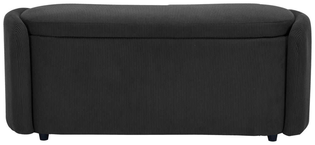 HOCKERBANK in Textil Grau  - Schwarz/Grau, Design, Kunststoff/Textil (114/47/42cm) - P & B