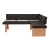 ECKBANK 140/200 cm Flachgewebe Braun   - Eiche Artisan/Braun, MODERN, Textil (140/200cm) - MID.YOU