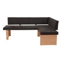 ECKBANK 140/200 cm Flachgewebe Braun   - Eiche Artisan/Braun, MODERN, Textil (140/200cm) - MID.YOU