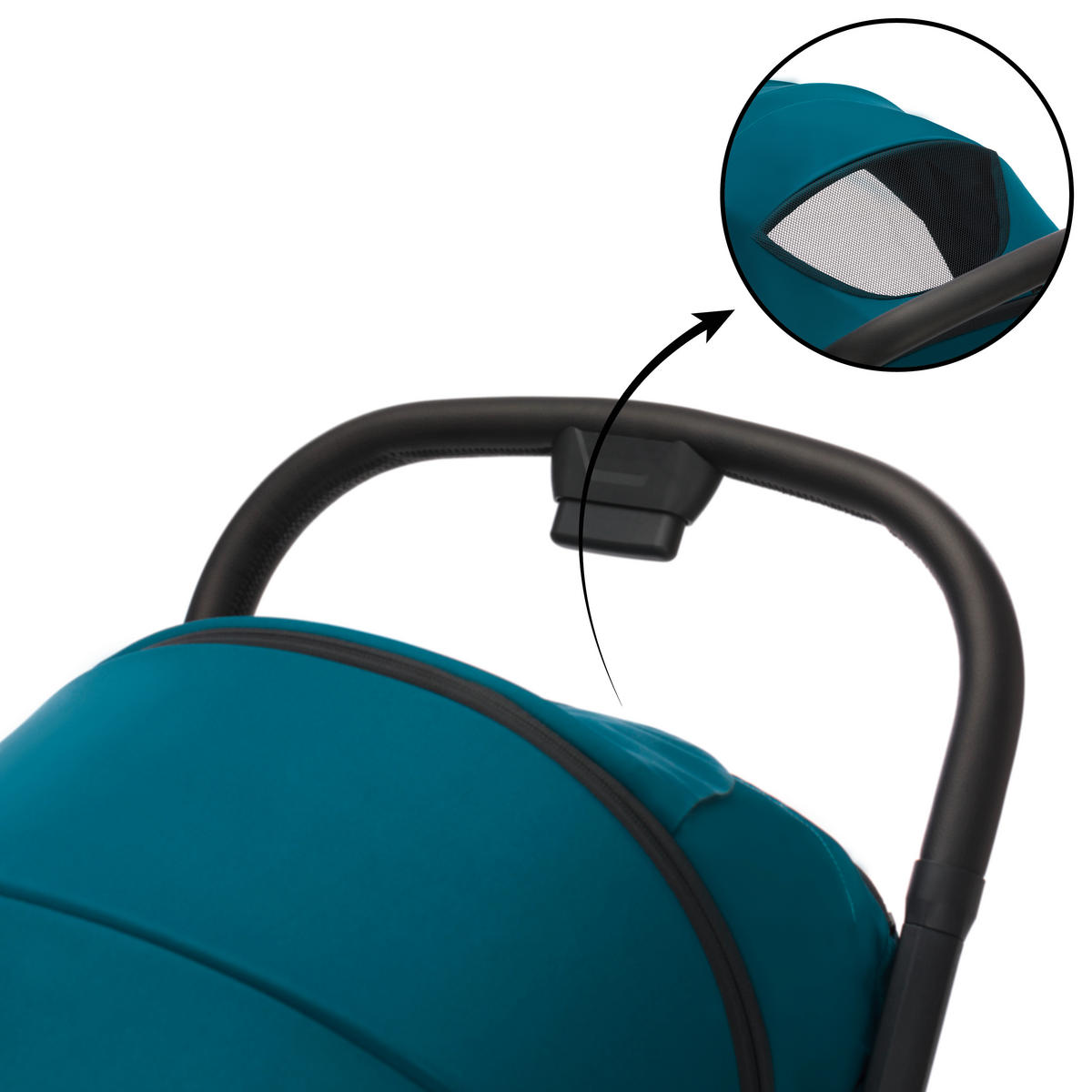BUGGY Cooper  - Türkis/Schwarz, Basics, Textil (50/107/69cm) - Fillikid