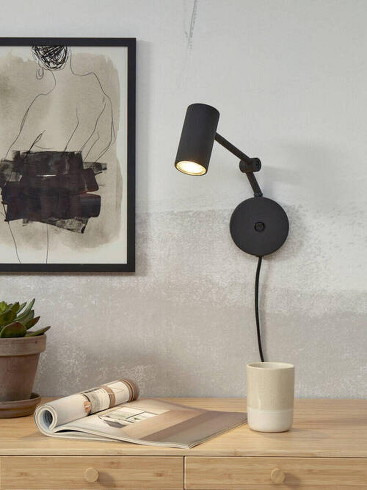 VÄGGLAMPA it's about RoMi 21,6/10,5/18 cm   - svart, Trend, metall (21,6/10,5/18cm) - It's about Romi