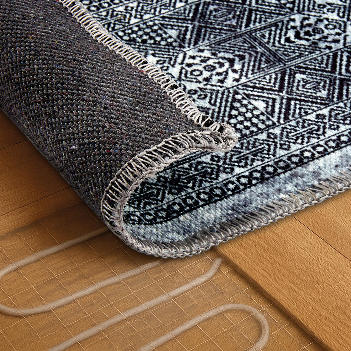 FLACHWEBETEPPICH 160/230 cm Piper Anthrazit, Schwarz rechteckig  - Anthrazit/Schwarz, Basics, Textil (160/230cm) - Astra