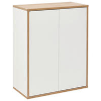 UNTERSCHRANK 60/75/30,5 cm   - Eichefarben/Weiß, MODERN, Glas/Holzwerkstoff (60/75/30,5cm) - MID.YOU
