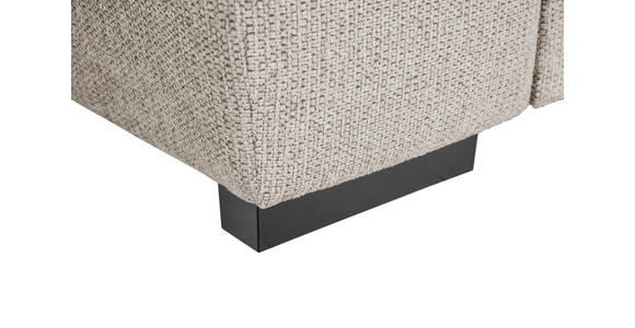 ECKSOFA Greige Struktur - Greige/Schwarz, Design, Kunststoff/Textil (284/205cm) - Xora