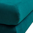 SCHLAFSOFA in Samt Petrol  - Chromfarben/Petrol, Design, Kunststoff/Textil (196/74/90cm) - Carryhome