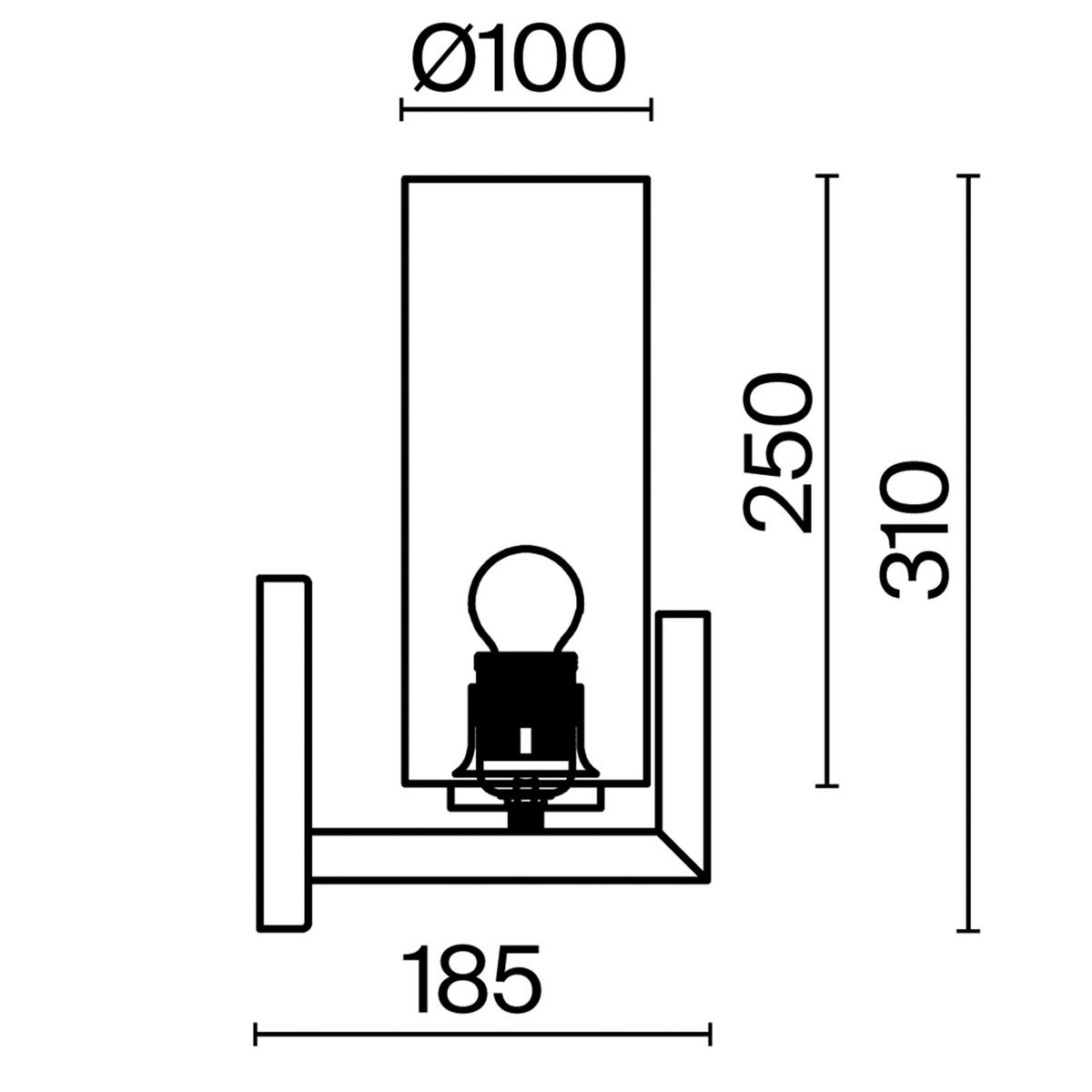 SVJETILJKA ZIDNA  - boje mjeda, Trend, staklo/metal (10/31/18,5cm) - MAYTONI