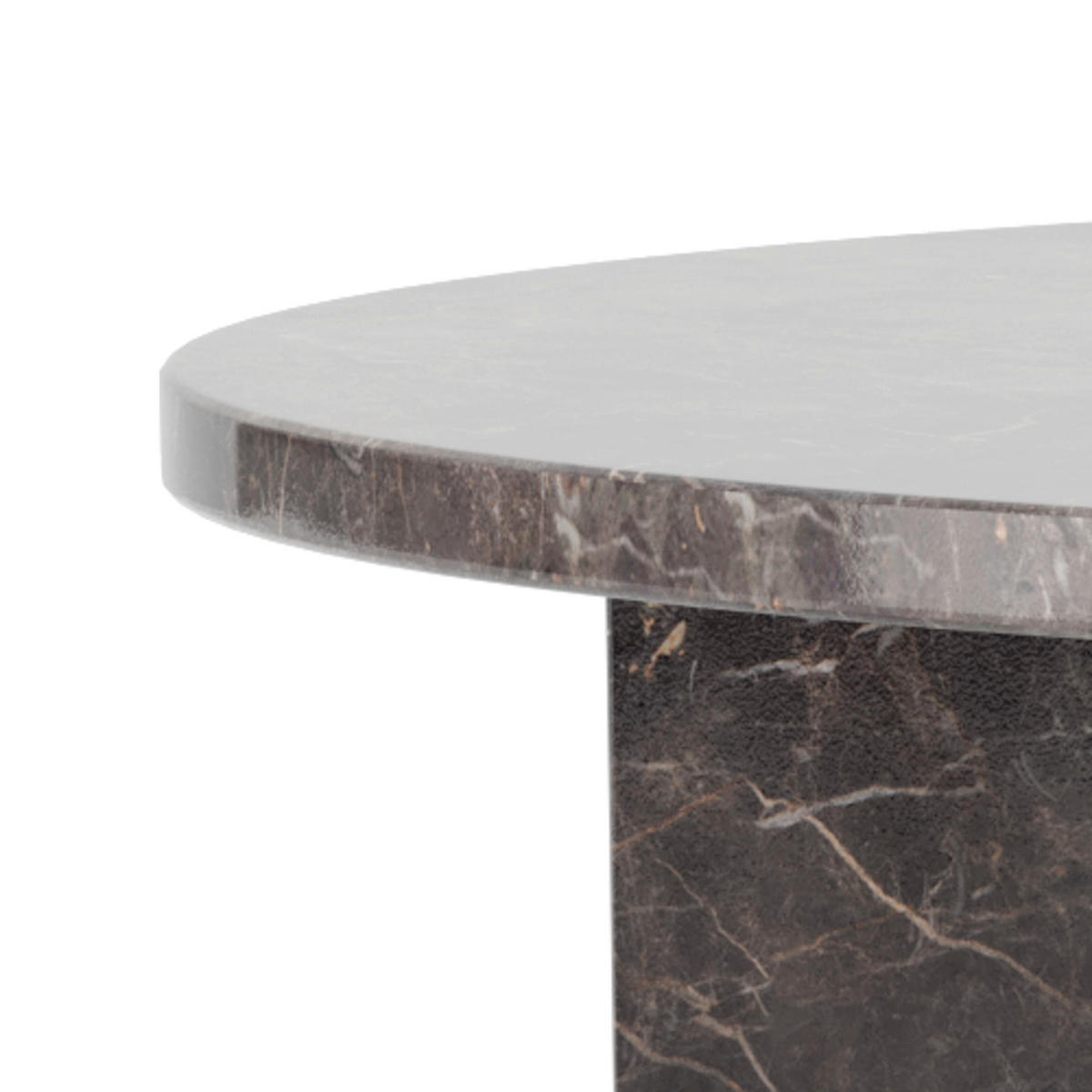 SOFFBORD i sten 90/90/42 cm  - mörkgrå/brun, Design, sten (90/90/42cm) - MID.YOU