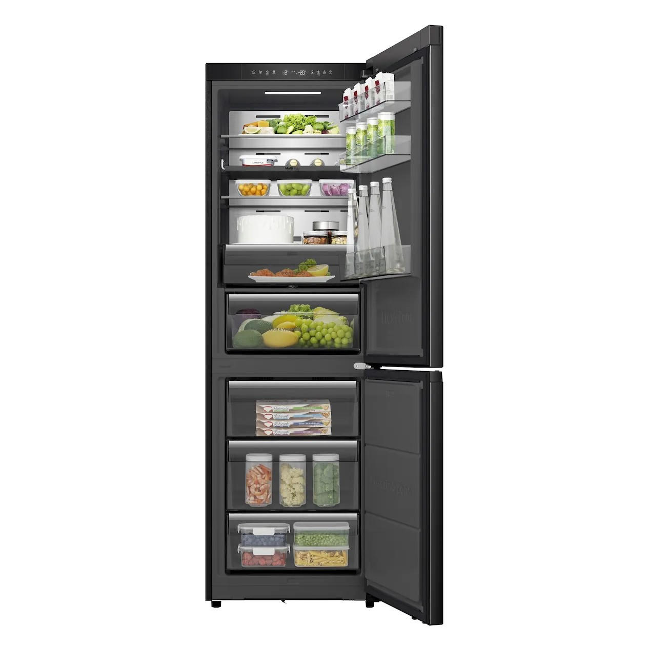 KÜHL-GEFRIER-KOMBINATION RB5K330GSFC  - Schwarz, Design, Metall - Hisense