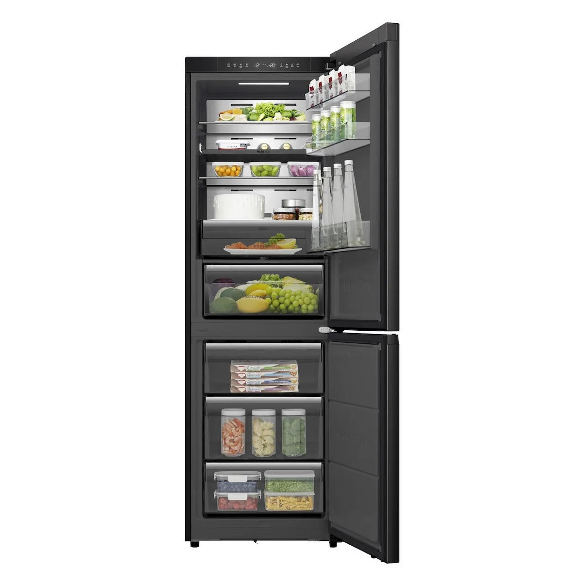 KÜHL-GEFRIER-KOMBINATION RB5K330GSFC  - Schwarz, Design, Metall - Hisense