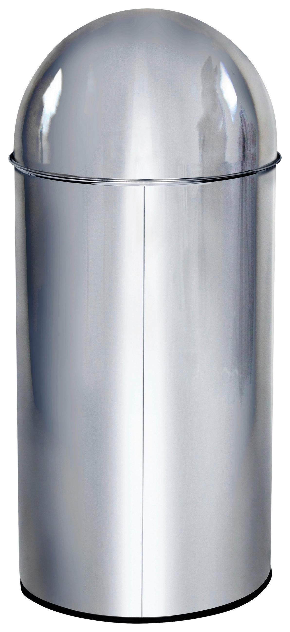 ABFALLSAMMLER 35 L  - Chromfarben/Schwarz, Basics, Kunststoff/Metall (30/66/30cm) - MID.YOU