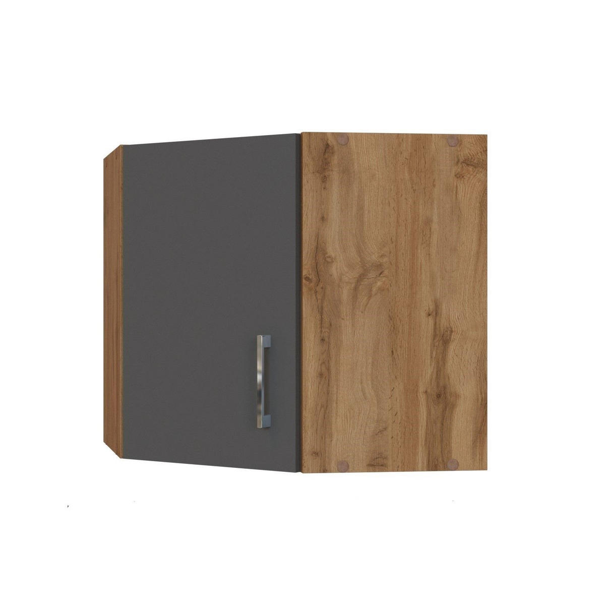KÜCHENOBERSCHRANK 60/57/60 cm  in Anthrazit, Eiche Wotan  - Chromfarben/Anthrazit, MODERN, Holzwerkstoff/Metall (60/57/60cm) - Held
