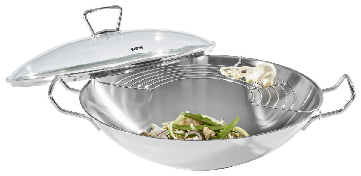 WOK Kunming 35 cm  - Basics, Glas/Metall (35cm) - Fissler