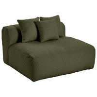 SOFAELEMENT in Flachgewebe, Teddystoff Olivgrün  - Olivgrün, Trend, Textil (120/70/122cm) - Livetastic