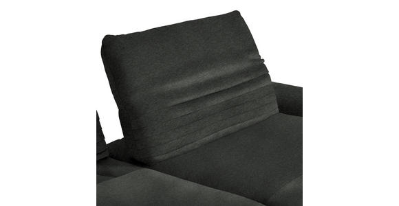 ECKSOFA  in Teddystoff Anthrazit  280/170-195 cm  - Anthrazit/Schwarz, Design, Textil/Metall (280/170-195cm) - Dieter Knoll
