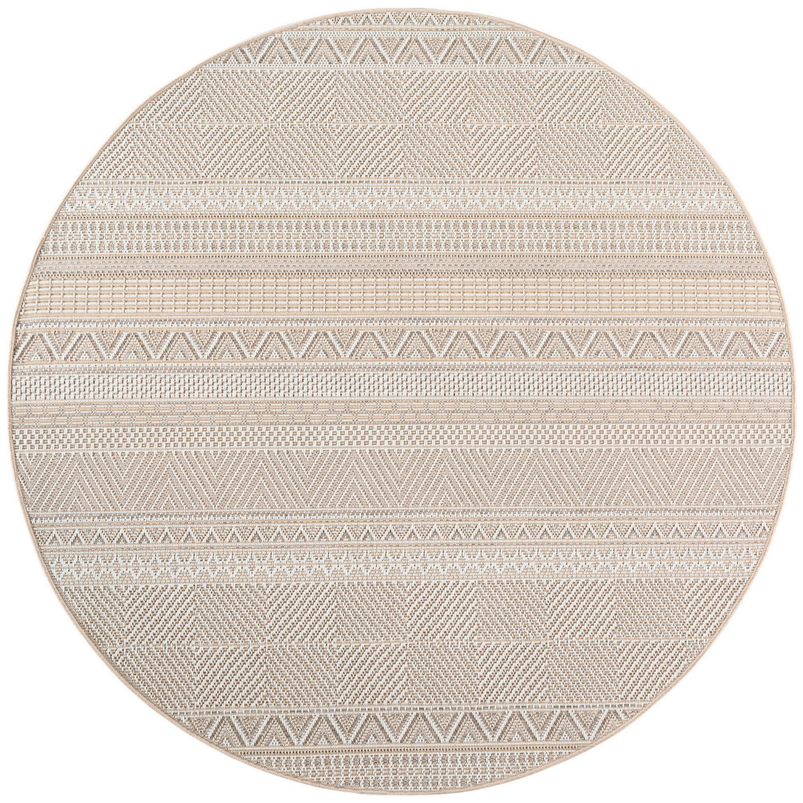 OUTDOORTEPPICH  Wohnzimmer 160 cm DESERT Beige rund  - Beige, Design, Textil (160cm) - Ayyildiz 