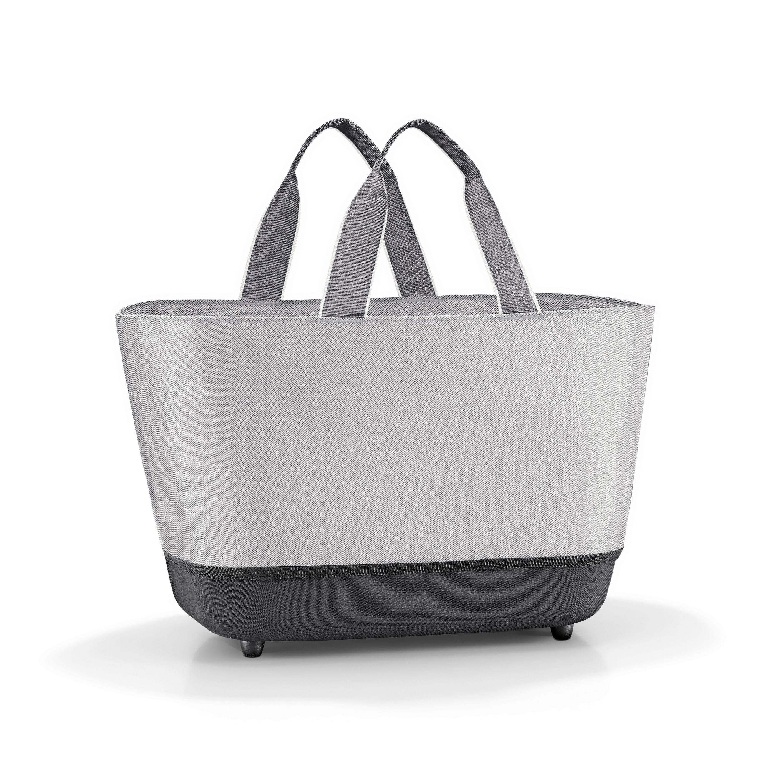 EINKAUFSTASCHE Shoppingbasket herringbone grey 22 L  - Grau, Basics, Textil (48/28/33cm) - Reisenthel