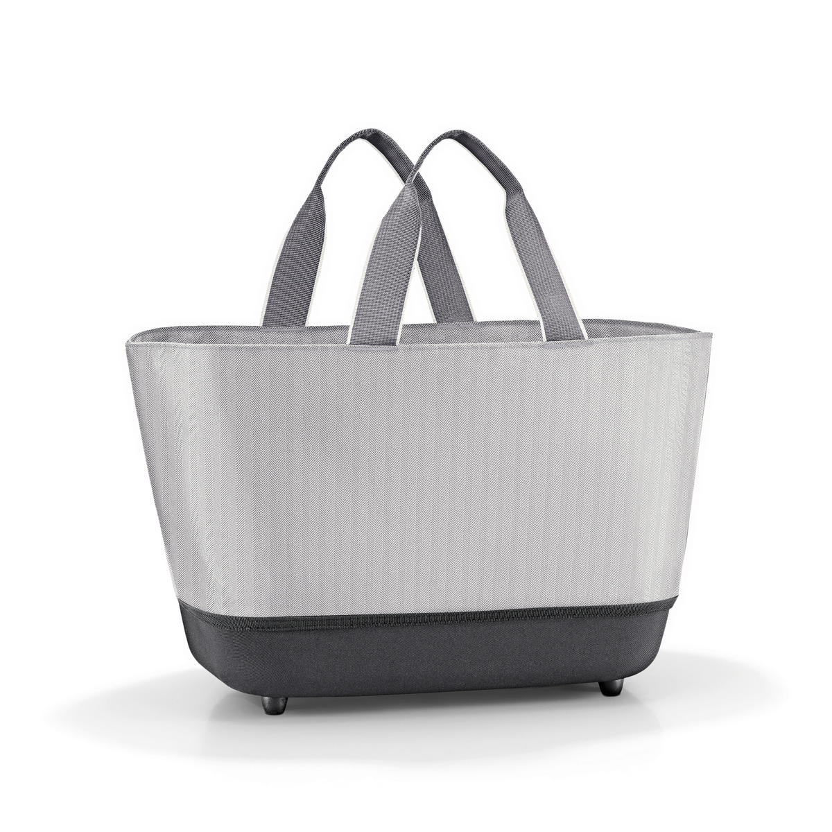 EINKAUFSTASCHE Shoppingbasket herringbone grey 22 L  - Grau, Basics, Textil (48/28/33cm) - Reisenthel