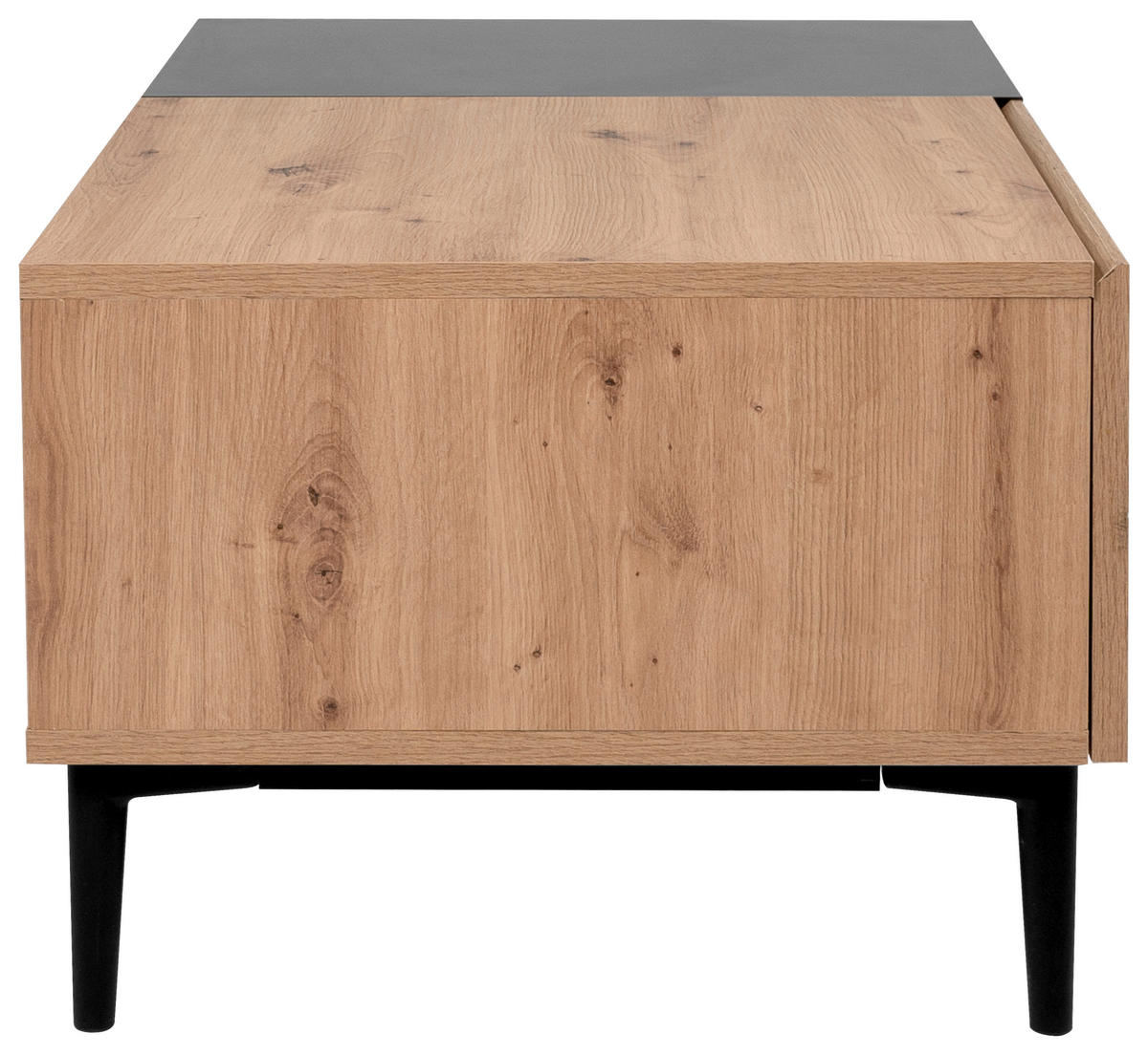 COUCHTISCH in Holzwerkstoff 100/55/40 cm  - Eichefarben/Schwarz, Konventionell, Holzwerkstoff/Kunststoff (100/55/40cm) - MID.YOU