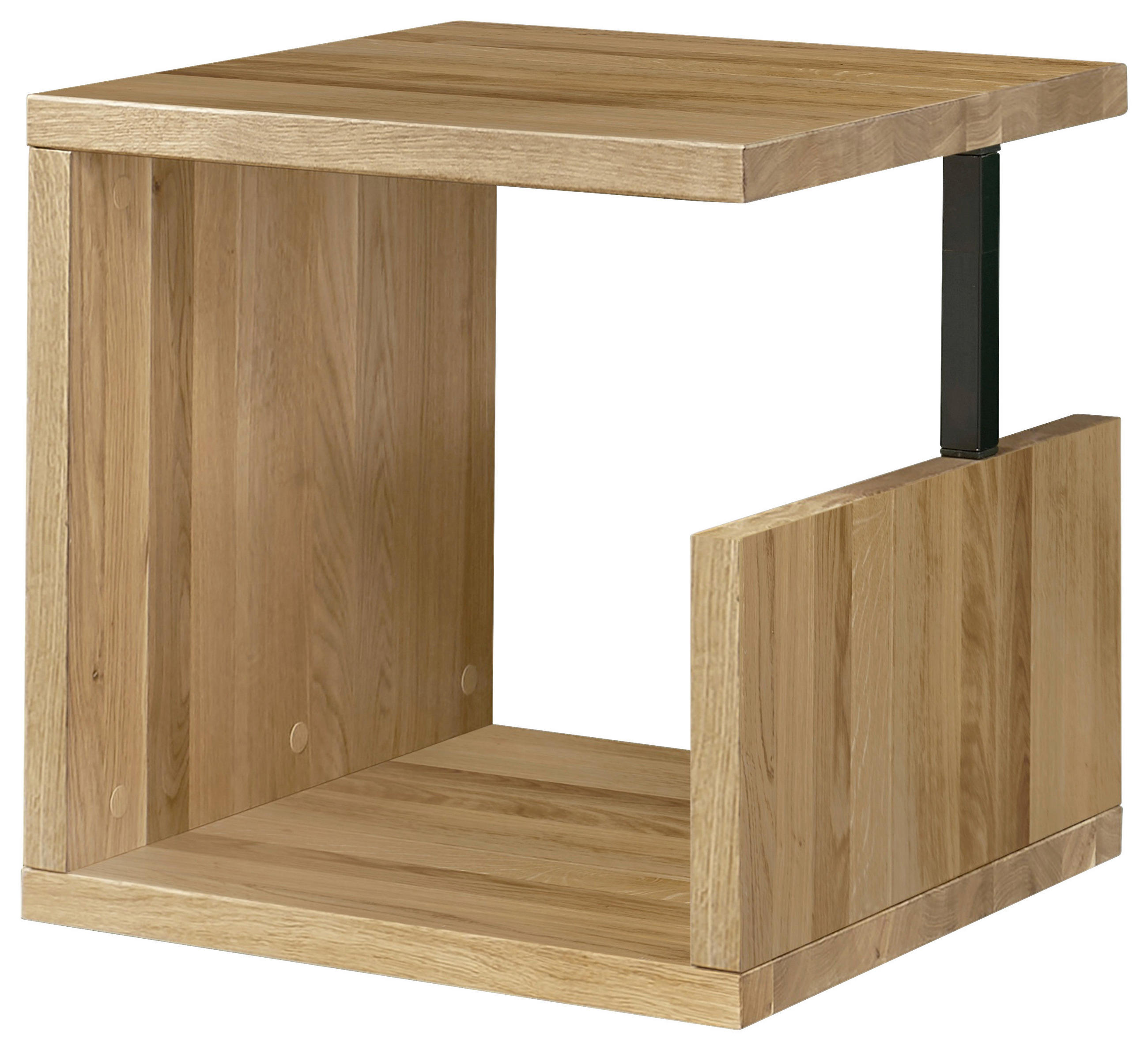 WASCHBECKENUNTERSCHRANK 45/45/47 cm  - Eichefarben/Schwarz, Natur, Holz/Metall (45/45/47cm) - Linea Natura