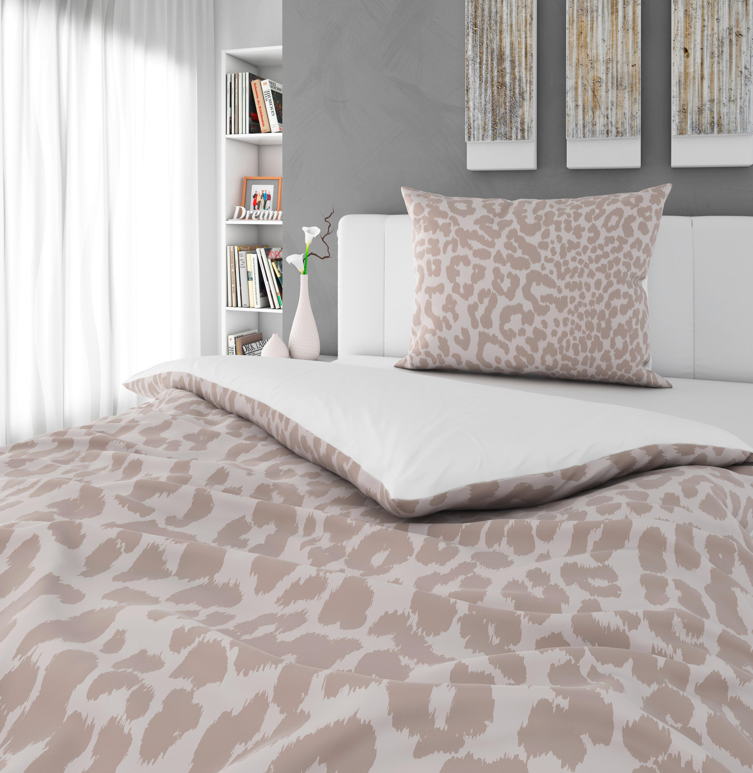 POSTELJINA S DVA LICA 140/200 cm  AZURA  - prirodne boje, Konvencionalno, tekstil (140/200cm) - Esposa