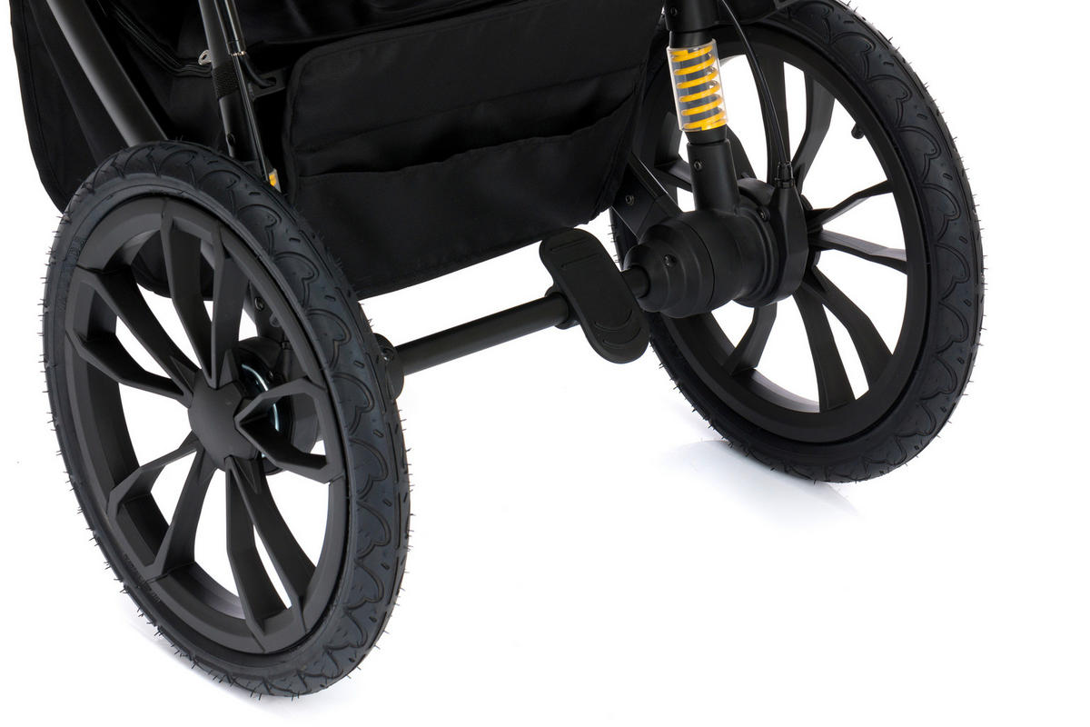 JOGGER Set Jogger Run schwarz  - Salbeigrün/Schwarz, Basics, Textil/Metall (125/57/107cm) - Fillikid