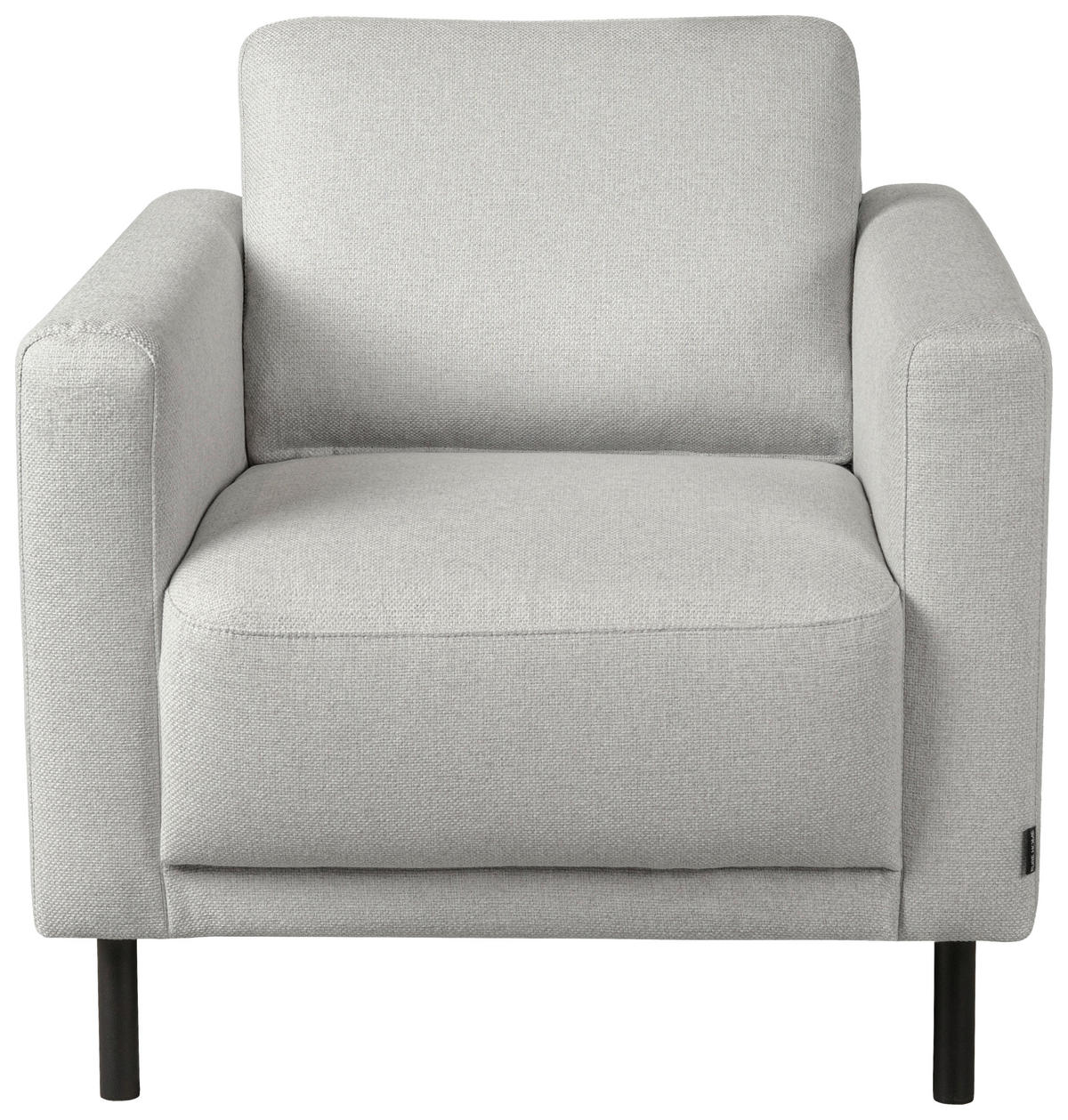 FÅTÖLJ i textil, metall, trä ljusgrå  - ljusgrå/svart, Design, metall/trä (78/78/85cm) - Pure Home Comfort