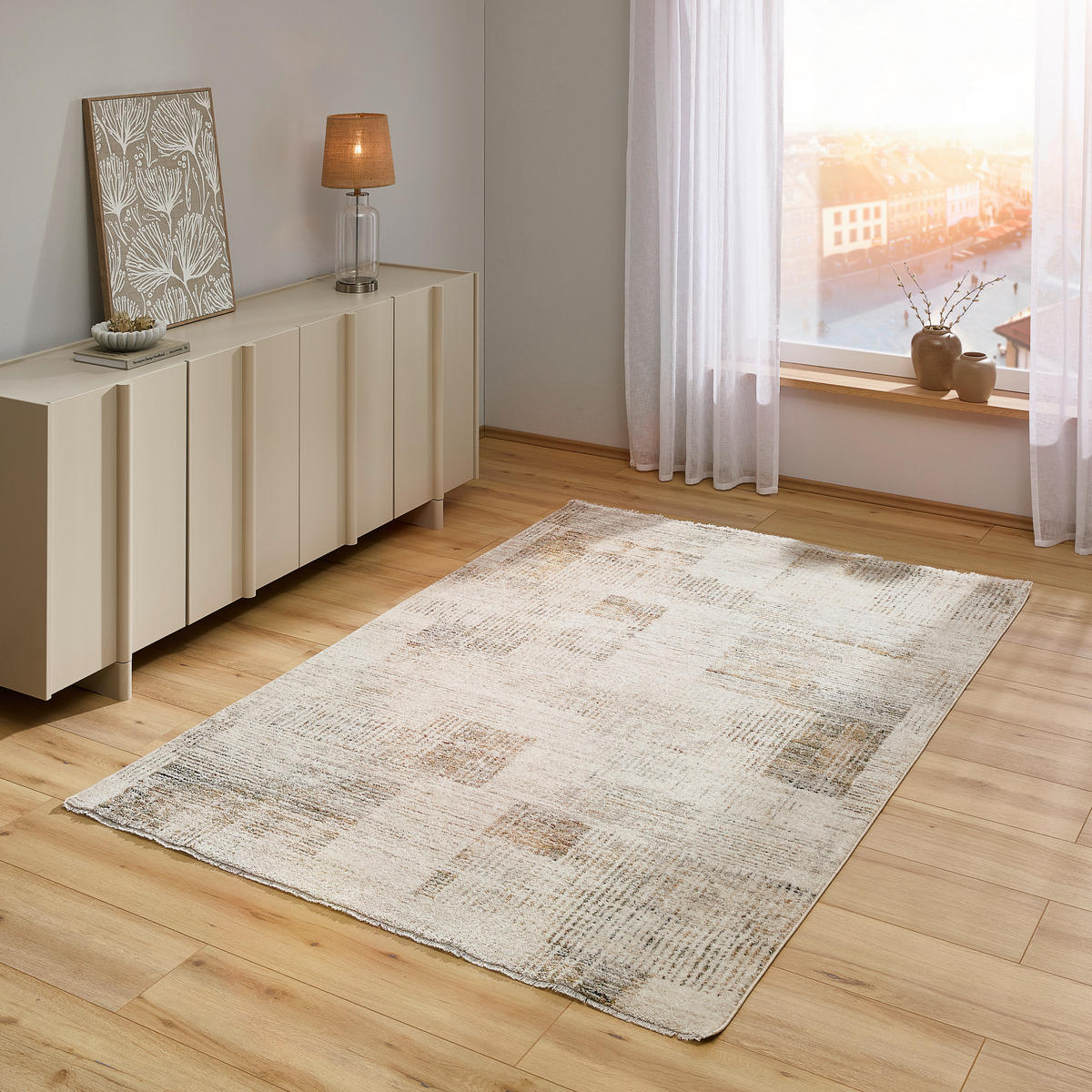 WEBTEPPICH  Wohnzimmer 80/150 cm ANAISHA Beige, Beigebraun rechteckig  - Beige/Beigebraun, Design, Textil (80/150cm) - Novel