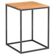 BEISTELLTISCH in Holz, Metall 40/40/54 cm  - Eichefarben/Schwarz, Design, Holz/Metall (40/40/54cm) - Johann Jakob