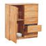 KOMMODE Kernbuche massiv Buchefarben - Buchefarben/Silberfarben, Design, Holz/Metall (100/110/40cm) - Carryhome